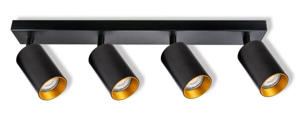Spot schwenkbar flexibel Metall Schwarz Gold GU10 OSRAM