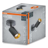 Deckenstrahler Metall Schwarz Gold flexibel GU10 OSRAM