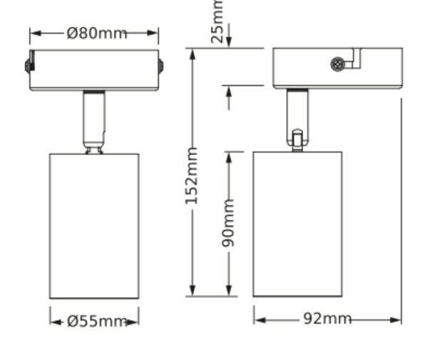 Deckenstrahler Metall flexibel Weiß Gold GU10 OSRAM