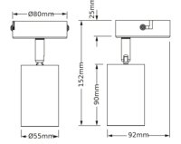 Deckenstrahler Metall flexibel Weiß Gold GU10 OSRAM