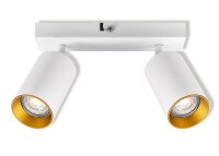 Deckenstrahler Weiß Gold verstellbar 21 cm GU10 OSRAM