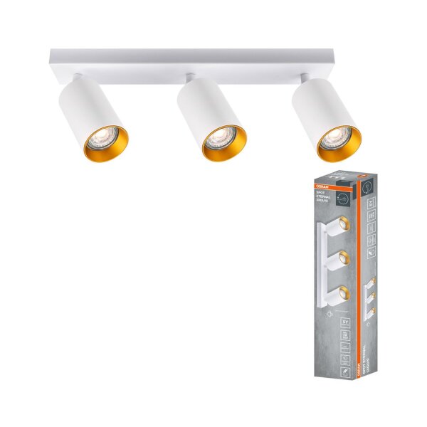 Deckenspot verstellbar flexibel Weiß Gold GU10 OSRAM