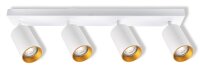 Deckenspot verstellbar Weiß Gold GU10 49cm Metall...