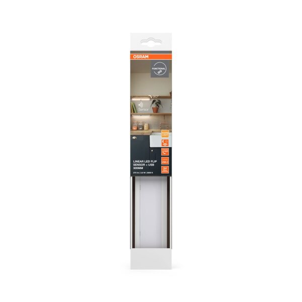 LED Akku Deckenlampe Sensor flexibel Metall 3000K OSRAM