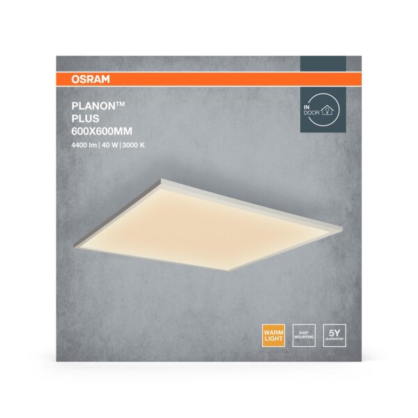 LED Deckenleuchte Weiß Alu 3000 K L:59,5cm OSRAM