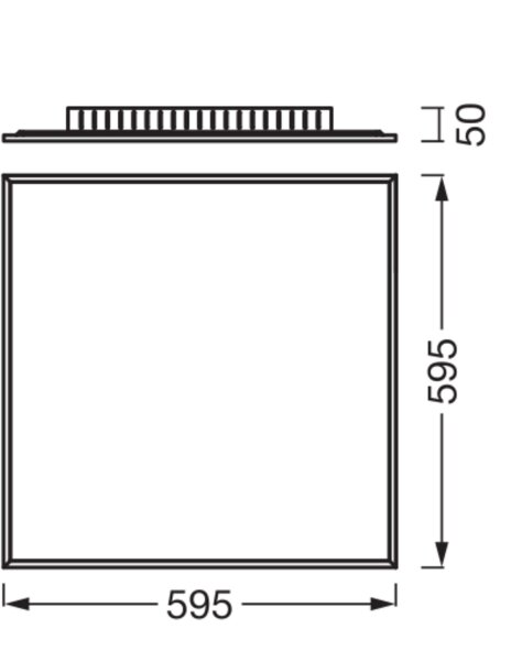 LED Deckenleuchte Weiß Alu 3000 K L:59,5cm OSRAM