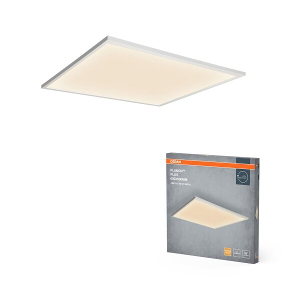 LED Deckenleuchte Weiß Alu 3000 K L:59,5cm OSRAM