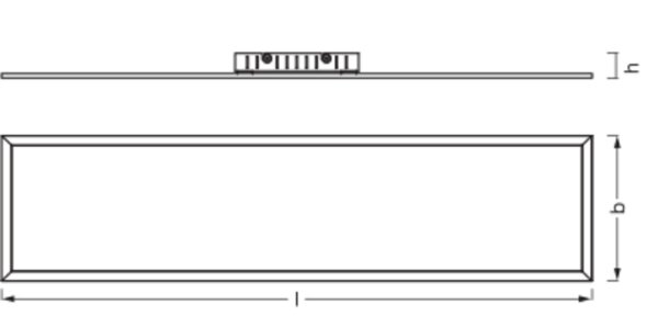 LED Deckenlampe 3000K Weiß Alu Metall L:59,5cm OSRAM
