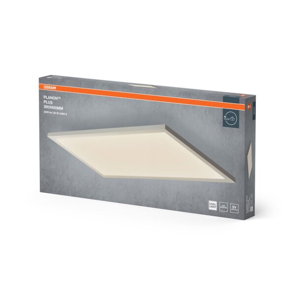 LED Deckenleuchte Weiß Alu 4000K neutralweiß L:59,5cm