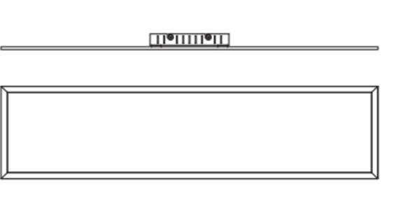LED Deckenleuchte Weiß Alu 4000K neutralweiß L:59,5cm