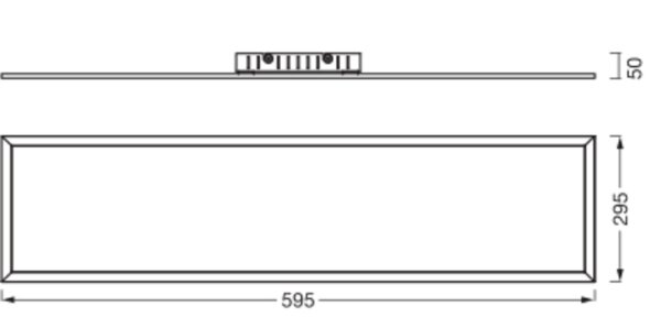 LED Deckenleuchte Weiß Alu 4000K neutralweiß L:59,5cm