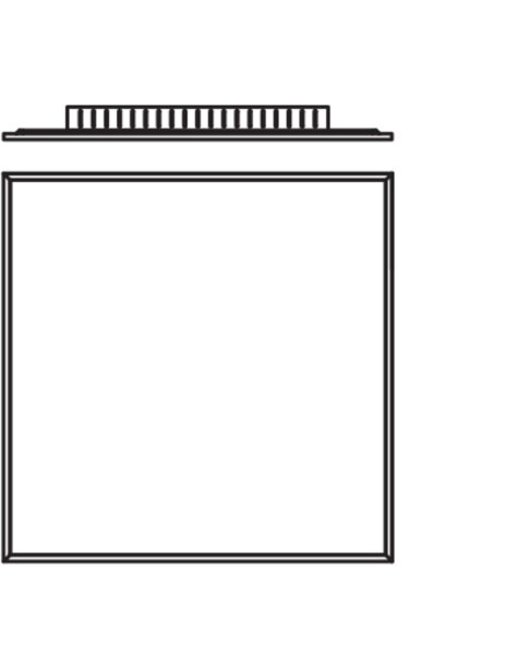 LED Deckenleuchte Weiß Alu 4000 K L:59,5cm eckig OSRAM