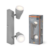 LED Deckenspot schwenkbar Grau Metall GU10 OSRAM