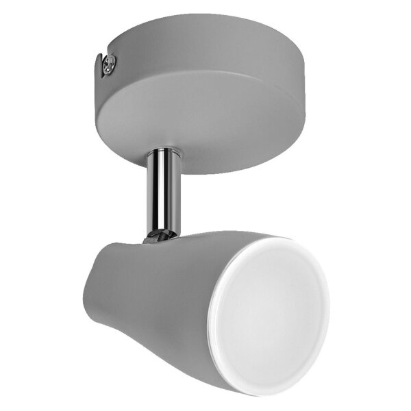 LED Deckenspot schwenkbar Grau Metall GU10 L:11cm OSRAM
