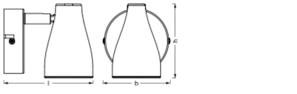 LED Deckenspot schwenkbar Grau Metall GU10 L:11cm OSRAM