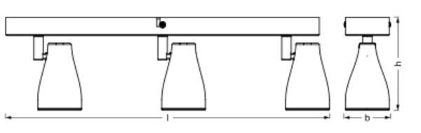 LED Deckenspot schwenkbar Weiß Metall GU10 L:44cm OSRAM