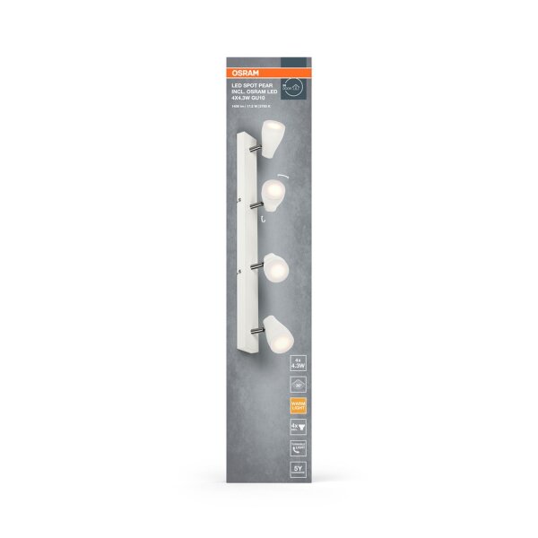LED Deckenspot schwenkbar Metall Weiß GU10 OSRAM
