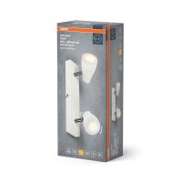 LED Deckenspot schwenkbar Weiß Metall GU10 L:27cm...