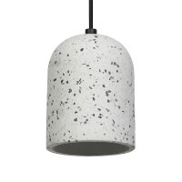 Pendelleuchte Schwarz Terrazzo Weiß E27 Ø15...