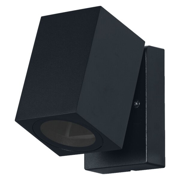 Wandstrahler verstellbar Schwarz Alu IP44 GU10 OSRAM