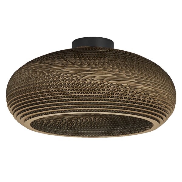 Deckenleuchte Karton Braun E27 Metall B:40 cm OSRAM