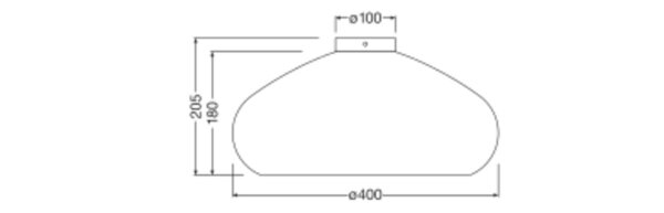 Deckenleuchte Karton Braun E27 Metall B:40 cm OSRAM