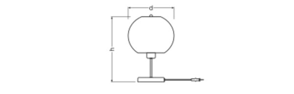 Tischleuchte Karton E27 Braun Schwarz H:38,5 cm OSRAM