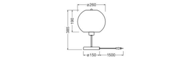 Tischleuchte Karton E27 Braun Schwarz H:38,5 cm OSRAM