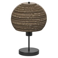 Tischleuchte Karton E27 Braun Schwarz H:38,5 cm OSRAM