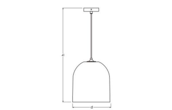 Pendelleuchte Karton E27 Braun Stahl L:25 cm OSRAM