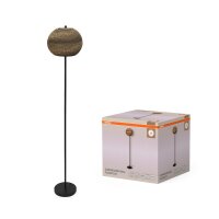Stehleuchte Karton E27 Schwarz Stahl H:160 cm OSRAM