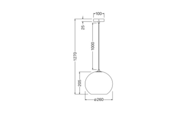 Hängelampe Karton E27 Braun Stahl L:26 cm OSRAM
