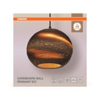 Hängelampe Karton E27 Braun Stahl L:26 cm OSRAM