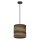 Hängelampe Karton E27 Schwarz Braun Stahl L:25 cm OSRAM
