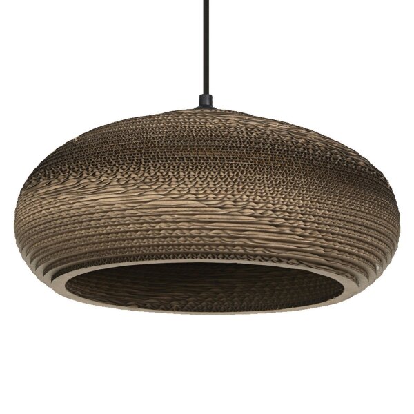 Pendelleuchte Karton E27 Braun Stahl L:40 cm OSRAM