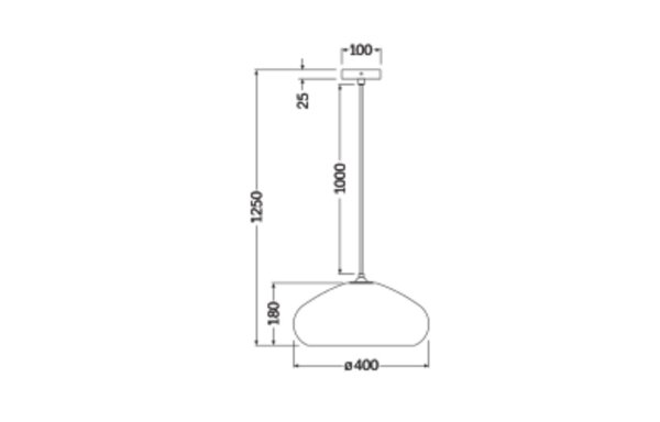 Pendelleuchte Karton E27 Braun Stahl L:40 cm OSRAM