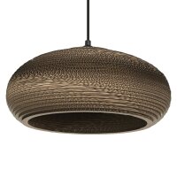 Pendelleuchte Karton E27 Braun Stahl L:40 cm OSRAM