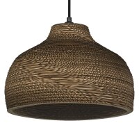 H&auml;ngelampe Karton E27 Braun Stahl L:36 cm OSRAM