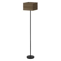 Stehleuchte Karton E27 Schwarz Braun H:160 cm OSRAM