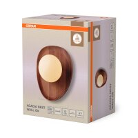 Wandleuchte Akazie Glas Kugel Metall G9 B:20 cm OSRAM