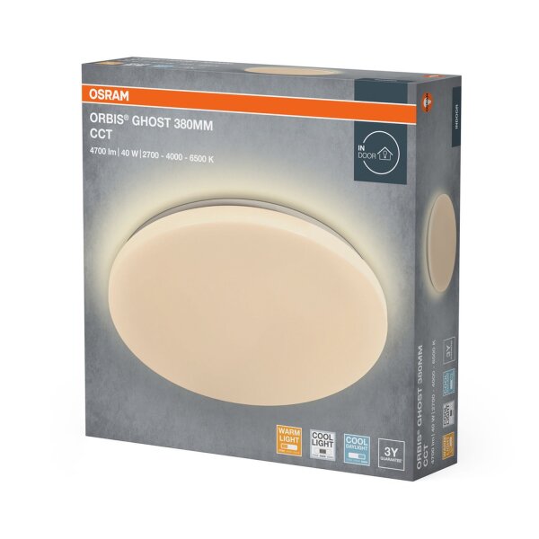 LED Deckenleuchte Metall Weiß 2700-6500K Ø38cm OSRAM