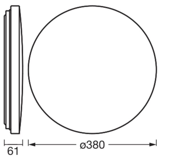LED Deckenleuchte Metall Weiß 2700-6500K Ø38cm OSRAM