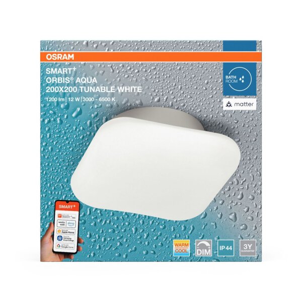 LED Deckenlampe dimmbar Smart+ TW Weiß IP44 OSRAM