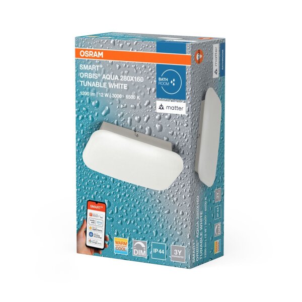 LED Deckenleuchte dimmbar Smart+ TW Metall IP44 OSRAM
