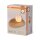 Tischlampe Holz Glas G9 H:32,5 cm modern blendarm OSRAM
