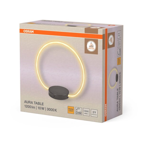 LED Tischleuchte Metall Click-DIM 36,7 cm 3000 K OSRAM
