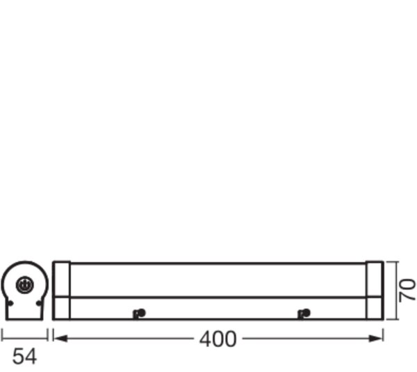 LED Wandleuchte dimmbar CCT Alu 3000-4000K IP44 OSRAM