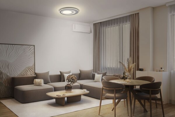 LED Deckenleuchte Click-DIM Grau Metall 3000 K OSRAM