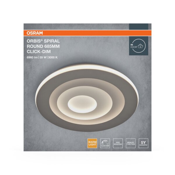 LED Deckenlampe Click-DIM Grau 3000K L:68,5cm OSRAM