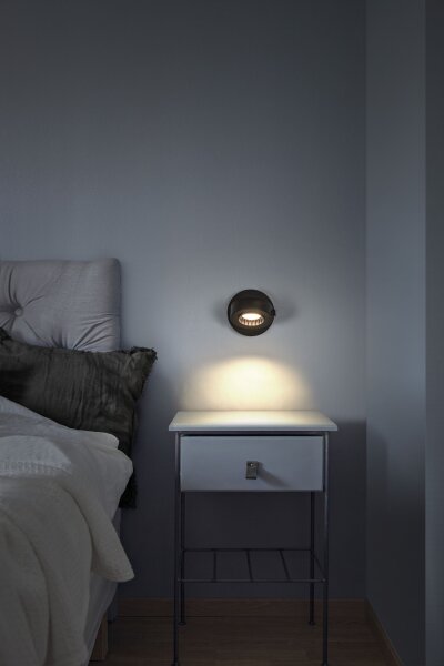LED Deckenspot Schwarz Metall 3000 K B:12,5 cm OSRAM